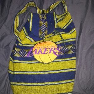 RARE NBA Los Angeles LAKERS Light weight Knitted Baja Backpack